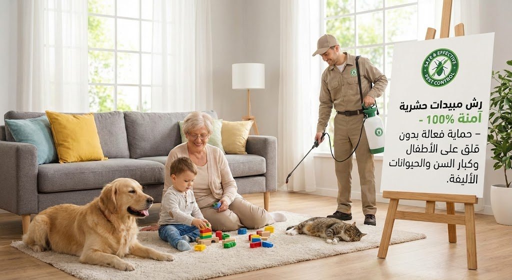 رش مبيدات حشرية آمنة على الأطفال وبدون رائحة